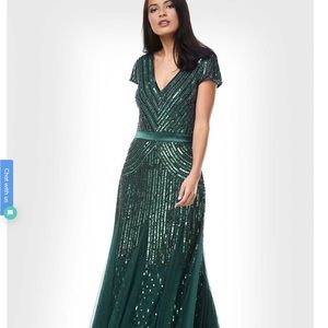 Adrienne Pappell dresses green sequined sz.18